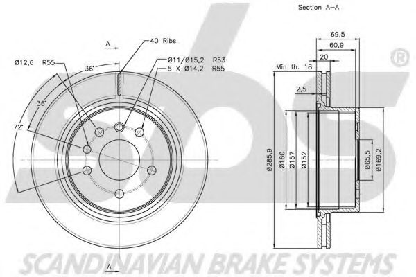 Тормозной диск LUCAS ELECTRICAL DF4247