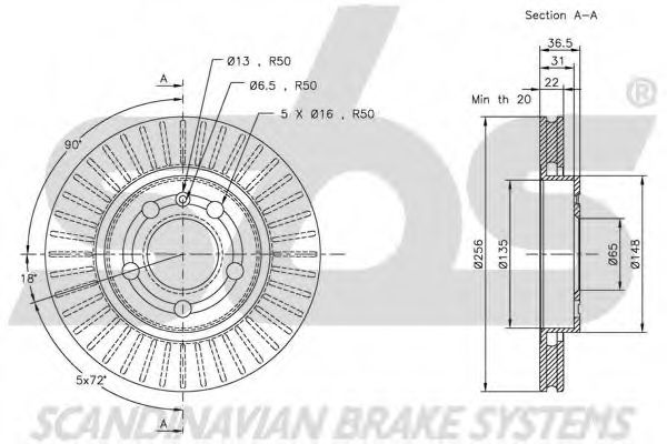 Тормозной диск LUCAS ELECTRICAL DF4065