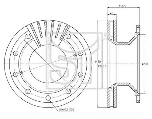 Тормозной диск SAMPA 70271