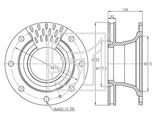 Тормозной диск ST-TEMPLIN 03.110.0823.410