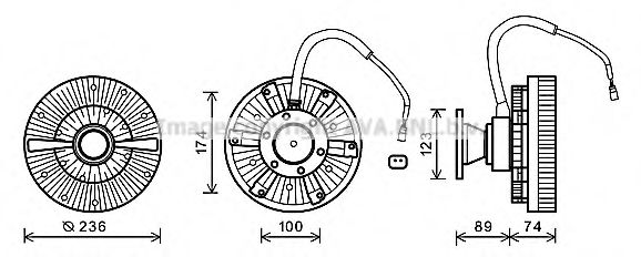 Сцепление, вентилятор радиатора PRASCO SCC029