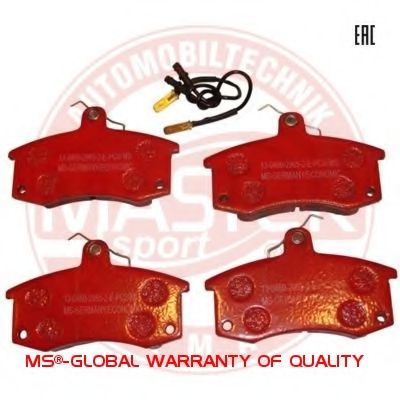 Комплект тормозных колодок, дисковый тормоз MASTER-SPORT 13046029672E-SET-MS
