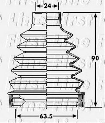 Пыльник, приводной вал FIRST LINE FCB6201