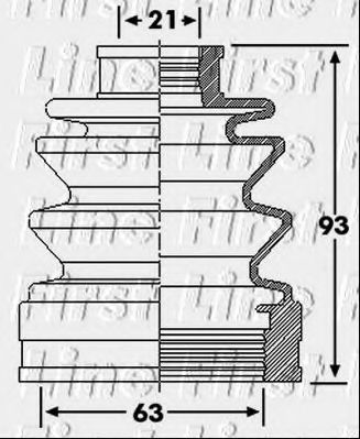 Пыльник, приводной вал FIRST LINE FCB6245