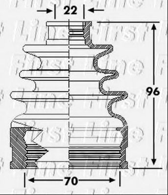 Пыльник, приводной вал FIRST LINE FCB6324