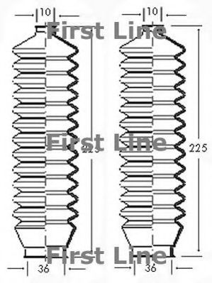 Пыльник, рулевое управление FIRST LINE FSG3038