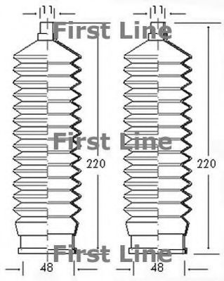 Пыльник, рулевое управление FIRST LINE FSG3040