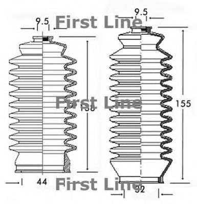 Пыльник, рулевое управление FIRST LINE FSG3107