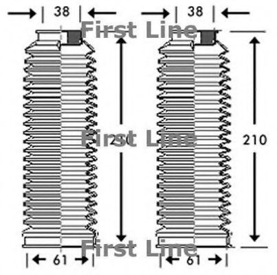 Пыльник, рулевое управление FIRST LINE FSG3217