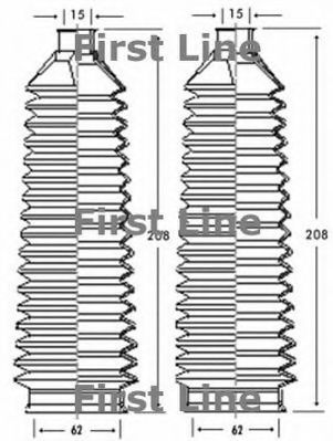 Пыльник, рулевое управление FIRST LINE FSG3238