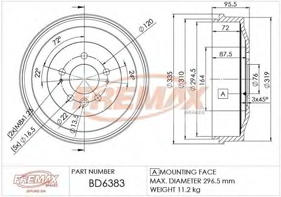 Тормозной барабан FREMAX BD-6383