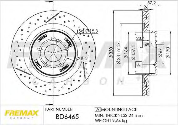 Тормозной диск FREMAX BD-6465