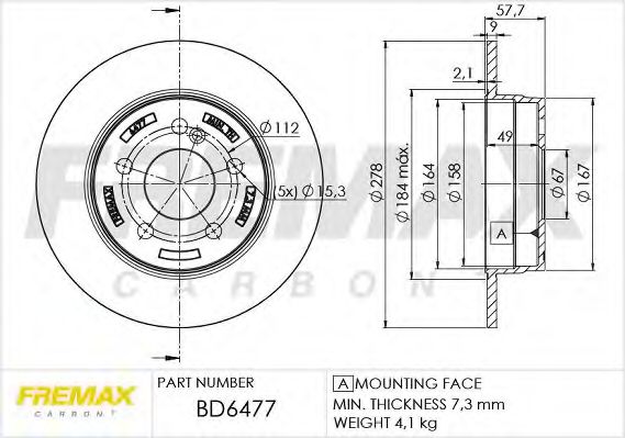 Тормозной диск FREMAX BD-6477