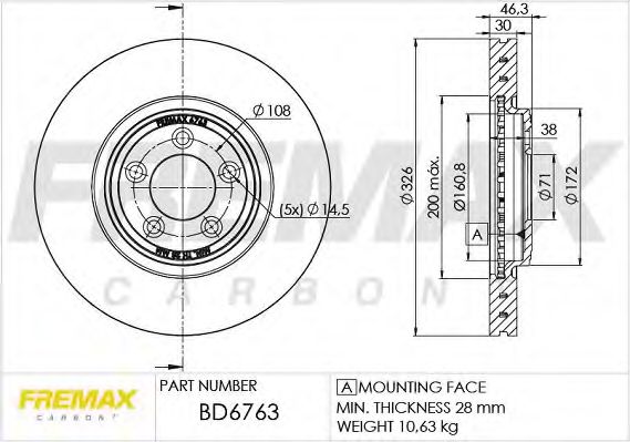 Тормозной диск FREMAX BD-6763