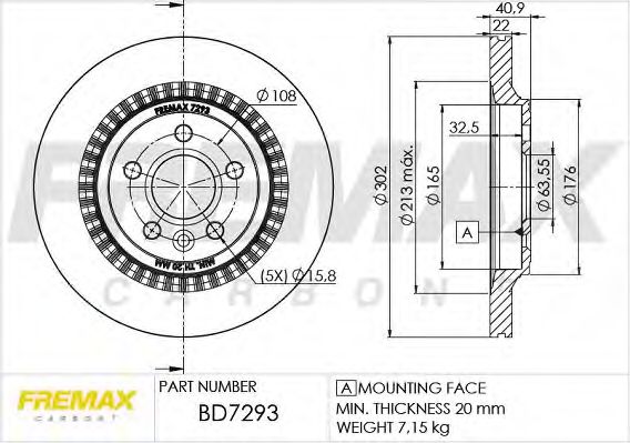 Тормозной диск FREMAX BD-7293