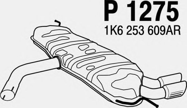 Глушитель выхлопных газов конечный FENNO P1275