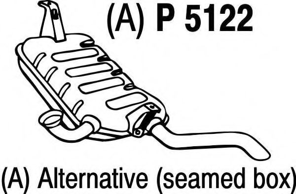 Глушитель выхлопных газов конечный FENNO P5122