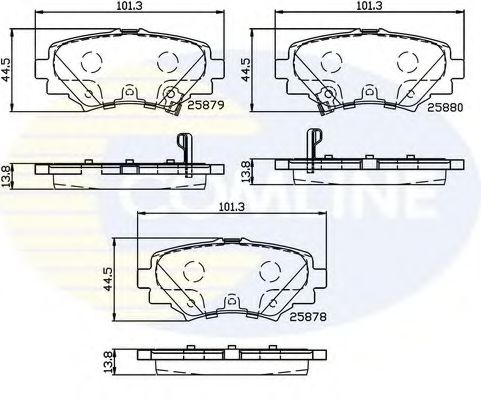 Комплект тормозных колодок, дисковый тормоз COMLINE CBP32248