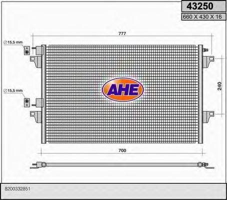 Конденсатор, кондиционер AHE 43250