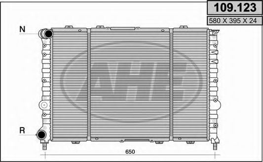 Радиатор, охлаждение двигателя AHE 109.123