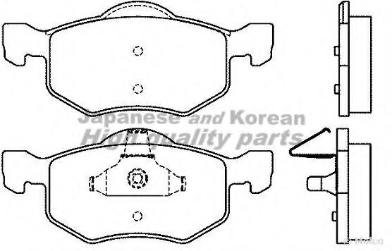 Комплект тормозных колодок, дисковый тормоз ASHUKI 1080-7503