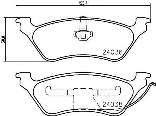 Комплект тормозных колодок, дисковый тормоз HELLA PAGID 8DB 355 023-111