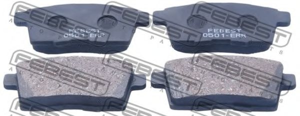 Комплект тормозных колодок, дисковый тормоз FEBEST 0501-ERR
