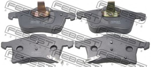 Комплект тормозных колодок, дисковый тормоз FEBEST 1801-ASHF