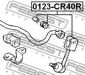 Тяга / стойка, стабилизатор FEBEST 0123CR40R