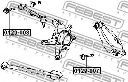 Болт регулировки развала колёс FEBEST 0129007