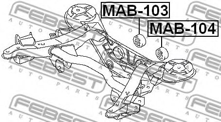 Опора, дифференциал FEBEST MAB103