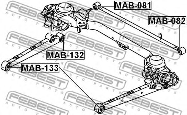 Подвеска, рычаг независимой подвески колеса FEBEST MAB132