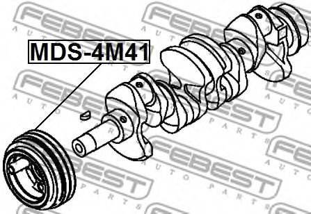 Ременный шкив, коленчатый вал FEBEST MDS-4M41