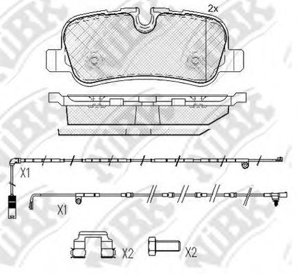 Комплект тормозных колодок, дисковый тормоз NiBK PN0485W