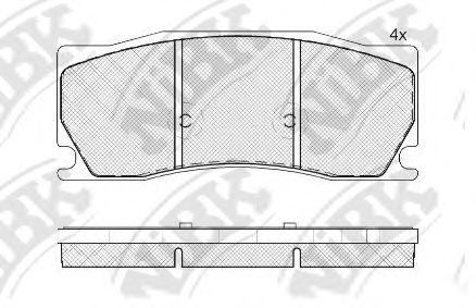 Комплект тормозных колодок, дисковый тормоз NiBK PN0560
