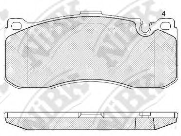 Комплект тормозных колодок, дисковый тормоз NiBK PN0568