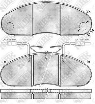 Комплект тормозных колодок, дисковый тормоз NiBK PN2805W