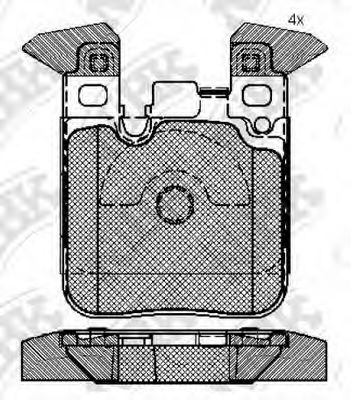Комплект тормозных колодок, дисковый тормоз NiBK PN32004