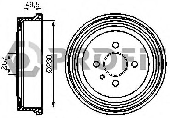 Тормозной барабан PROFIT 5020-0062
