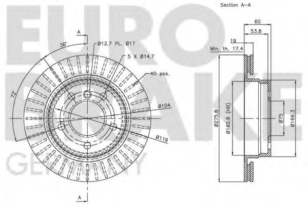 Тормозной диск LUCAS ELECTRICAL DF2767