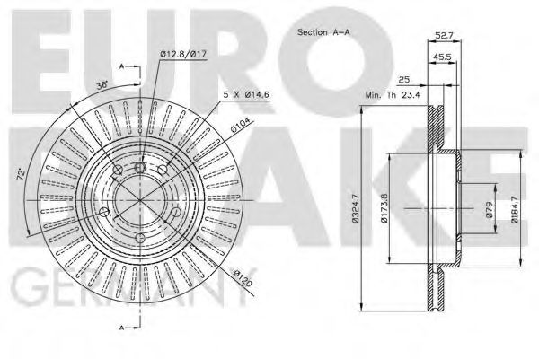 Тормозной диск LUCAS ELECTRICAL DF4166