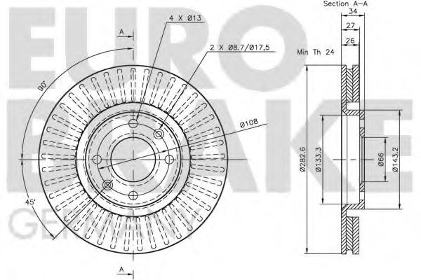Тормозной диск LUCAS ELECTRICAL DF4183