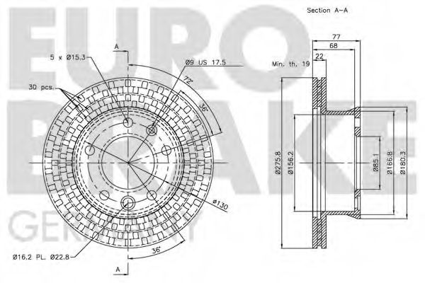 Тормозной диск LUCAS ELECTRICAL DF2790