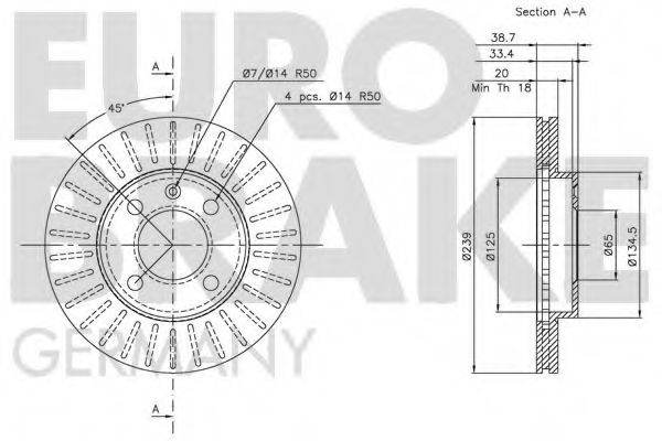 Тормозной диск LUCAS ELECTRICAL DF1517