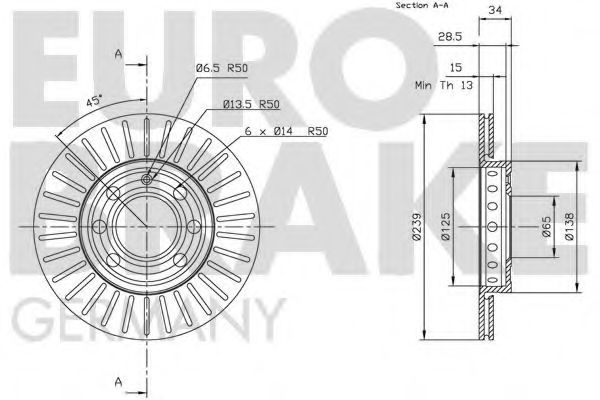 Тормозной диск LUCAS ELECTRICAL DF4205