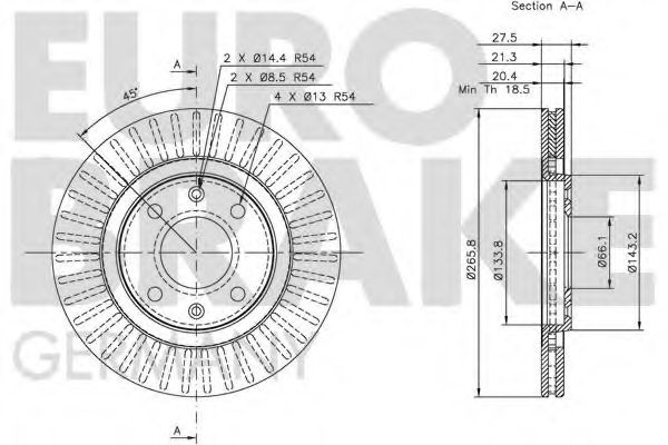 Тормозной диск LUCAS ELECTRICAL DF1220