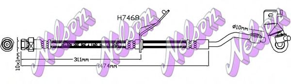 Тормозной шланг Brovex-Nelson H7468