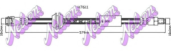 Тормозной шланг Brovex-Nelson H7611
