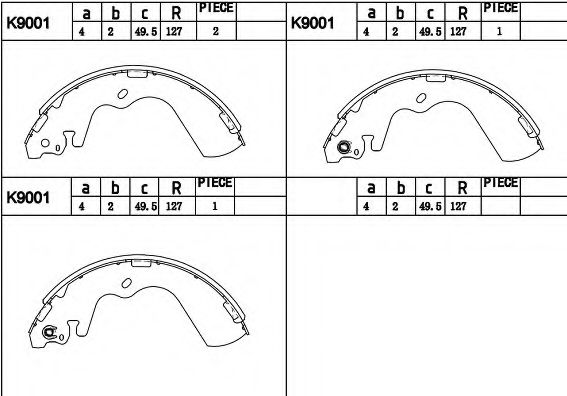 Комплект тормозных колодок ASIMCO K9001
