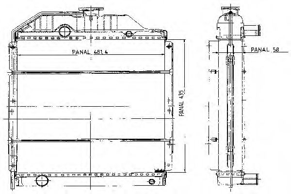 Радиатор, охлаждение двигателя ORDONEZ 1020130825